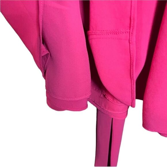 NWT! Adrianna Papell gauzy crepe cold shoulder dress in guava - Picture 12 of 13